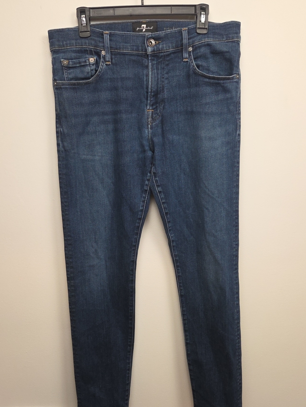 7 For All Mankind Paxtyn Men's Medium Wash Denim Casual Cotton Skinny Jeans - 34